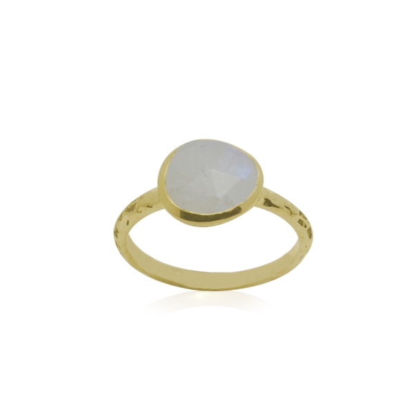 Regenboog Maansteen Ring model R5g-077